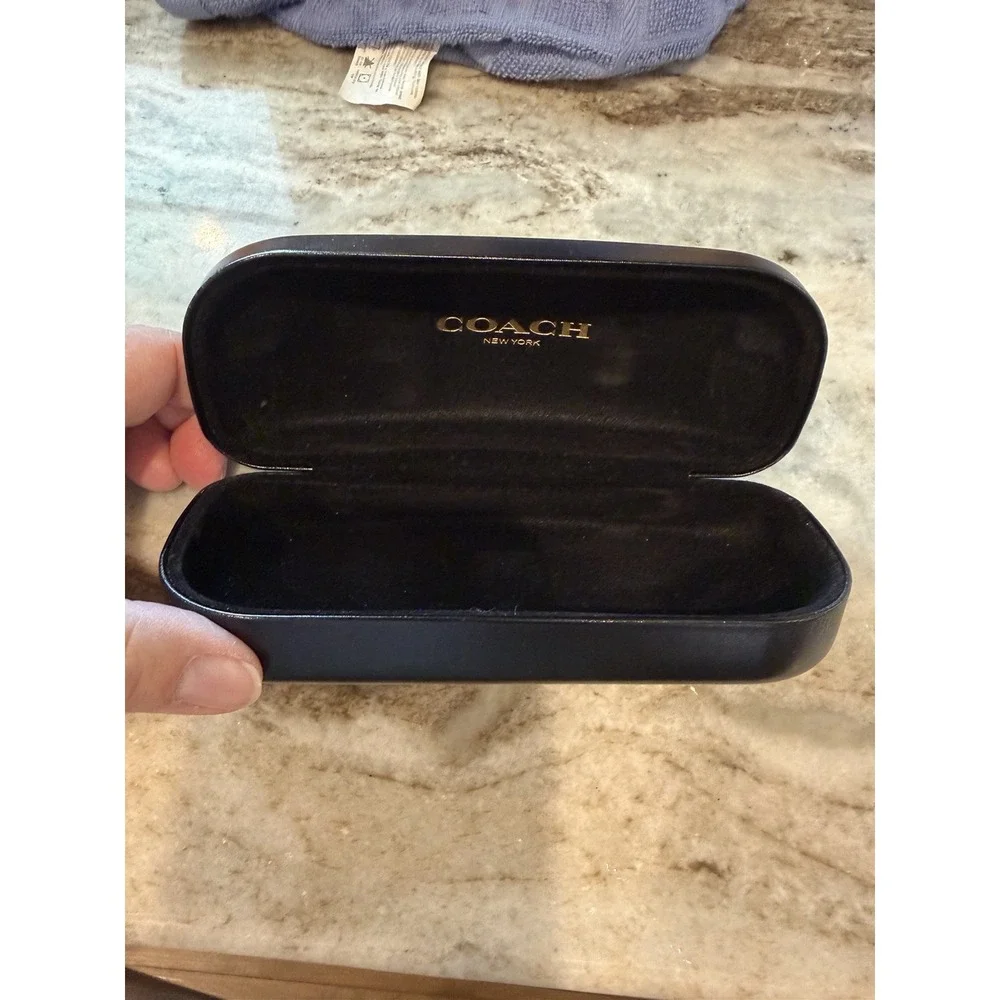COACH Eyeglasses Sunglasses Black Hard Case  Clamshell Medium Size NWOT